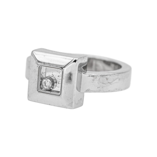 Bague 52 Chopard Happy Diamonds - Bague en or blanc et diamant 58 Facettes 5376538CN