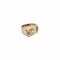 Bague 56 Bague tank asymétrique en or rose 18K et diamants 58 Facettes REF24100CF-263