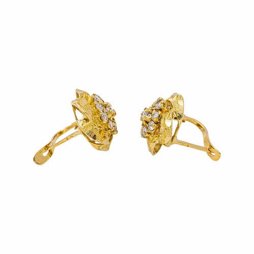 Boucles d'oreilles Boucles d'oreilles en or jaune et diamants 58 Facettes 4815898CN