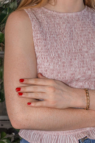 Bracelet Bracelet maille gourmette en or rose 58 Facettes 5459898CN