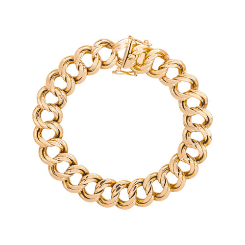 Bracelet Bracelet maille gourmette double en or rose 58 Facettes 5565506CN