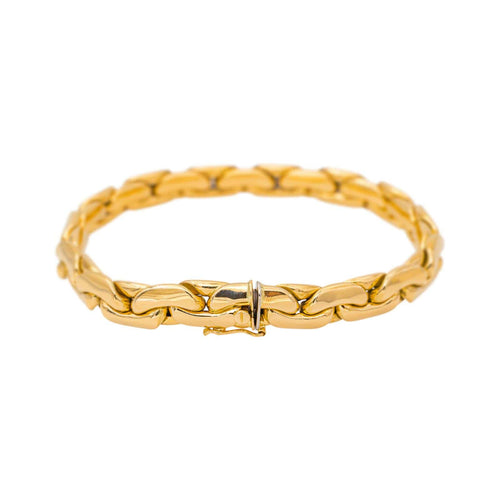 Bracelet Bracelet maille haricot en or jaune 58 Facettes 5471020CN