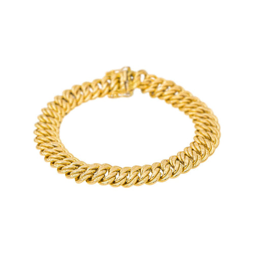 Bracelet Bracelet maille américaine en or jaune et blanc 58 Facettes 5480665CN