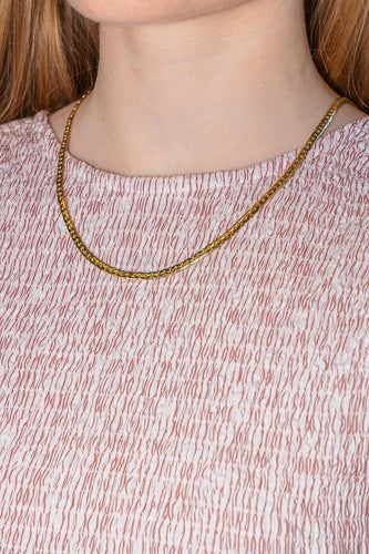 Collier Collier maille haricot en or jaune 58 Facettes 5470053CN