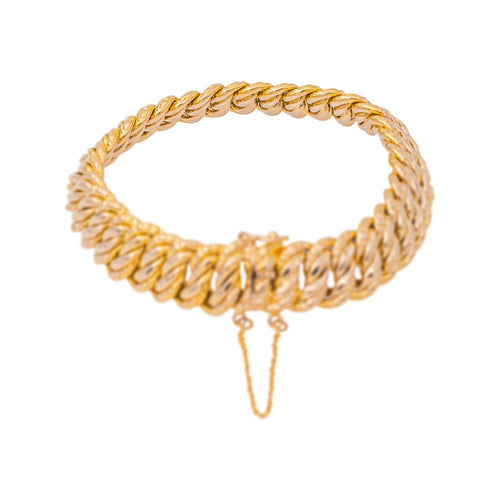 Bracelet Bracelet maille américaine en or rose 58 Facettes 5481563CN