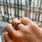 Bague 53 Bague épi en or jaune 18K et diamants 58 Facettes REF24093-256