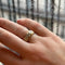 Bague 53 Bague épi en or jaune 18K et diamants 58 Facettes REF24093-256