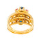 Bague 52 Bague en or jaune avec saphirs, rubis, émeraudes et diamants 58 Facettes 5568218RV