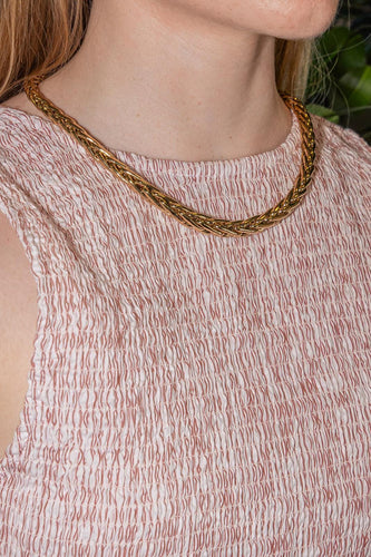 Collier Collier maille palmier en or jaune 58 Facettes 5575763CN