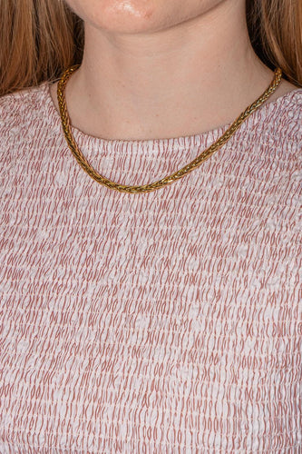 Collier Collier maille palmier en or jaune 58 Facettes 5576841CN