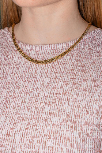 Collier Collier maille palmier en or jaune 58 Facettes 5655309CN