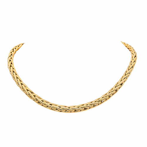 Collier Collier maille palmier en or jaune 58 Facettes 5577455CN