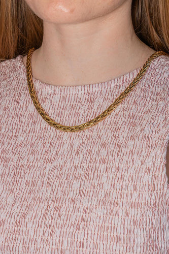 Collier Collier maille palmier en or jaune 58 Facettes 5577455CN