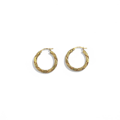Boucles d'oreilles Créoles torsadées en or 18k 58 Facettes