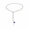 Collier Collier négligé en or blanc, perles et lapis-lazuli 58 Facettes 4870262CN