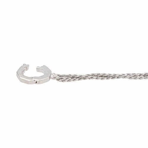 Collier Collier négligé en or blanc, perles et lapis-lazuli 58 Facettes 4870262CN