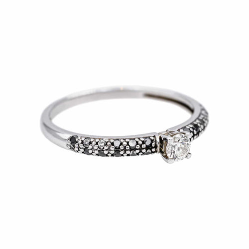 Bague 54 Bague solitaire en or blanc, diamant et saphirs 58 Facettes 5079833CN