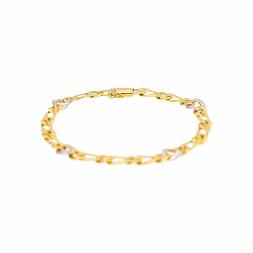 Bracelet Bracelet maille gourmette en or jaune et diamants 58 Facettes 5202403CN