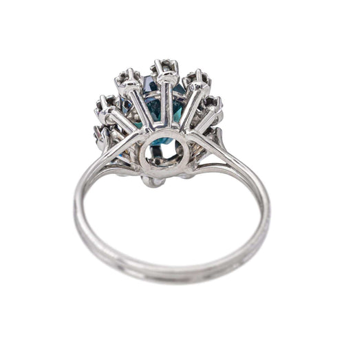 Bague 54 Pompadour - Bague en or blanc, saphir et diamants 58 Facettes 5708020CN