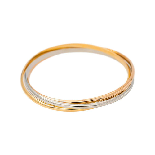Bracelet Bracelet jonc en or jaune, blanc et rose 58 Facettes 5749760CN