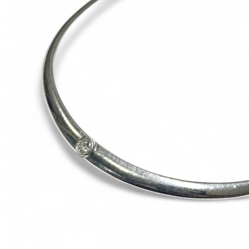Collier Collier diamant - Maille Oméga en chute 58 Facettes REF2532-300