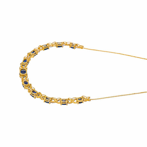 Collier Collier en or jaune et or blanc, saphirs et diamants 58 Facettes 5707100CN