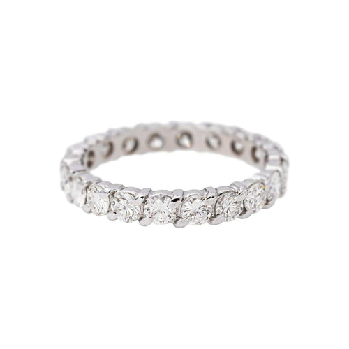 Bague 55 Alliance américaine - Bague en or blanc et diamants 58 Facettes 5709156CN
