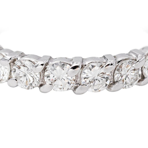 Bague 55 Alliance américaine - Bague en or blanc et diamants 58 Facettes 5709156CN