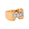 Bague 53 Tank - Bague en or rose, platine et diamants 58 Facettes 5709149CN