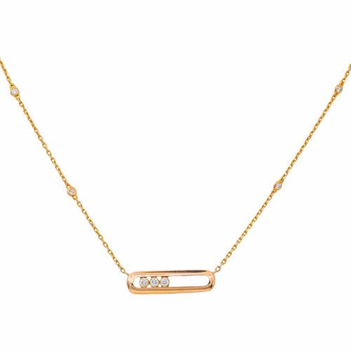 Collier Messika Move Classique - Collier en or rose et diamants 58 Facettes 5757406RV