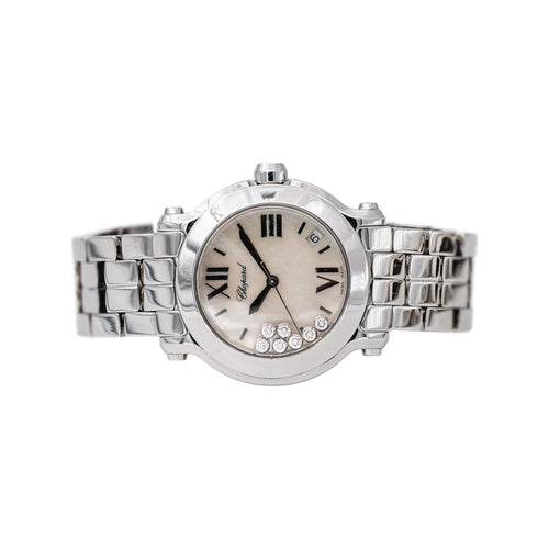 Montre Chopard Happy Sport - Montre en acier et diamants 58 Facettes 5786029RV
