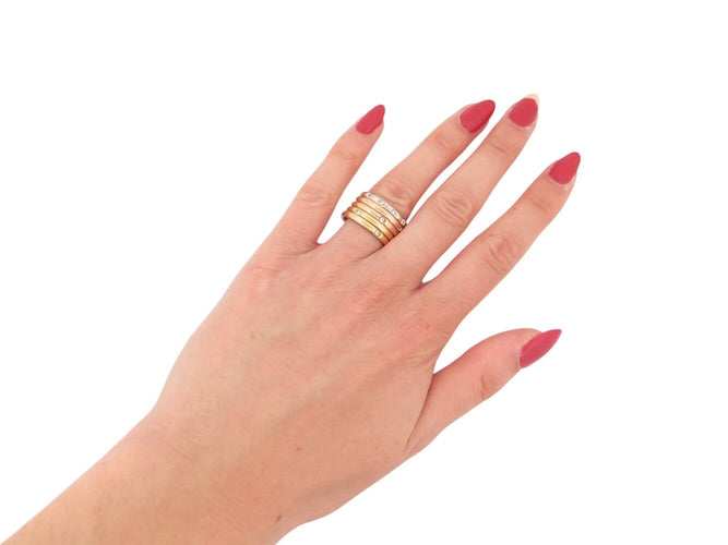 Bague 54 Pomellato Lucciole - Set de 5 bagues en or 18K et diamants 58 Facettes 275527