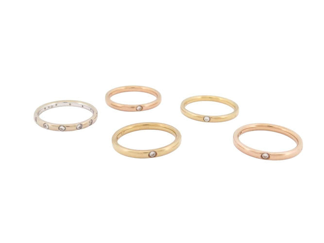 Bague 54 Pomellato Lucciole - Set de 5 bagues en or 18K et diamants 58 Facettes 275527