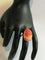 Bague 57 Bague camée en or jaune et corail 58 Facettes 01172