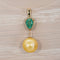 Pendentif Golden Grace - Pendentif en or 14 ct, émeraude, diamants et perle 58 Facettes P002