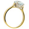 Bague 63 Bague solitaire en or jaune et blanc avec aigue-marine ovale 58 Facettes G3978
