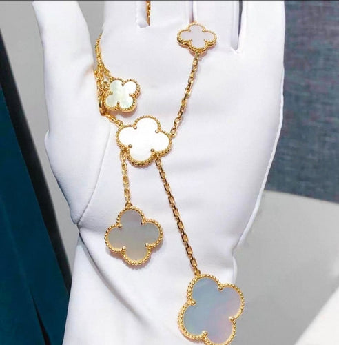 Collier Van Cleef & Arpels Magic Alhambra - Collier 6 motifs en or jaune et nacre 58 Facettes jnci118