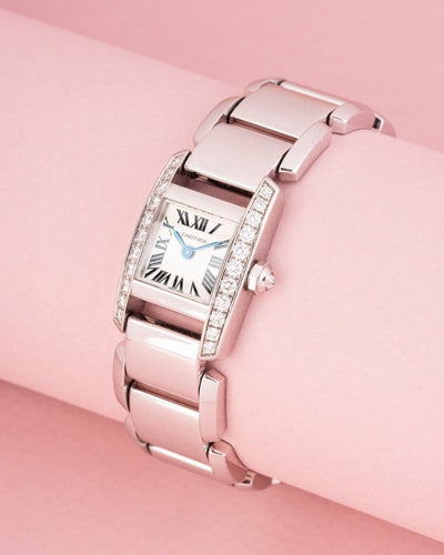 Montre Cartier Tankissime - Montre en or gris 18K et diamants 58 Facettes 275