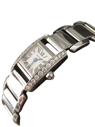 Montre Cartier Tankissime - Montre en or gris 18K et diamants 58 Facettes 275