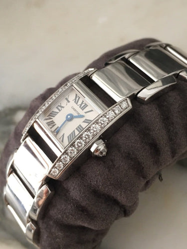 Montre Cartier Tankissime - Montre en or gris 18K et diamants 58 Facettes 275