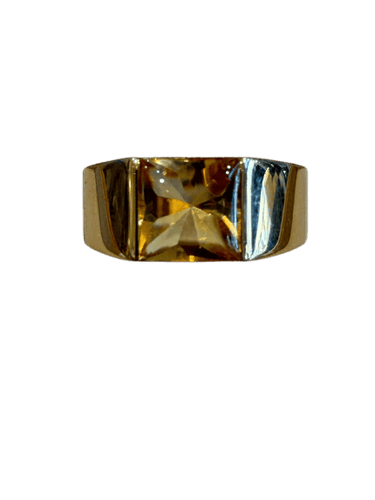 Bague 55 Cartier Tank - Bague en or jaune et citrine 58 Facettes 31600061