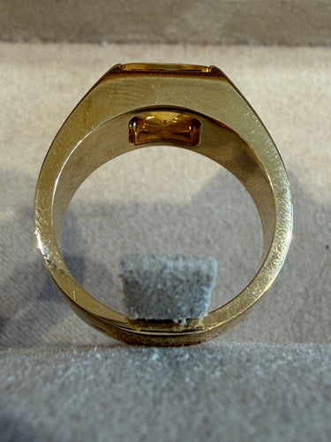 Bague 55 Cartier Tank - Bague en or jaune et citrine 58 Facettes 31600061