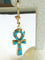 Boucles d'oreilles Boucles d'oreilles croix Ankh en or jaune et émail 58 Facettes 01373