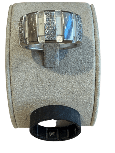 Bague 56 Chaumet Class One - Bague en or gris et diamants 58 Facettes 31100140