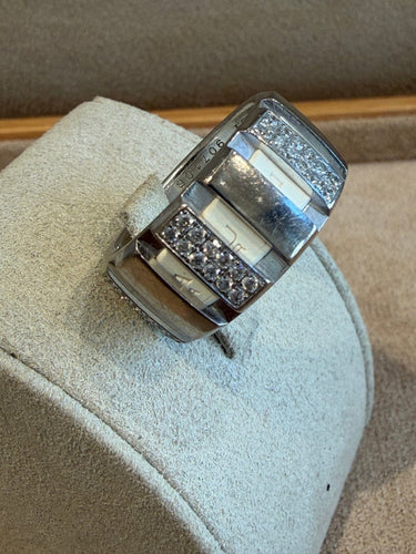 Bague 56 Chaumet Class One - Bague en or gris et diamants 58 Facettes 31100140