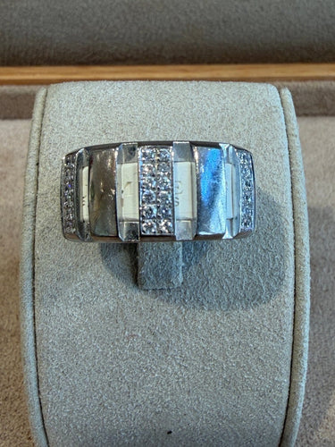 Bague 56 Chaumet Class One - Bague en or gris et diamants 58 Facettes 31100140