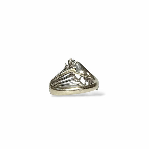 Bague 46 Bague asymétrique en or gris 18K et diamants 58 Facettes REF2538CF-305