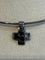 Collier Pomellato - Collier rigide croix en or gris bruni et saphirs 58 Facettes 34200002