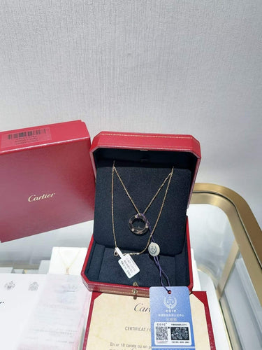 Pendentif Cartier Love - Pendentif en or rose et diamants 58 Facettes jnci120