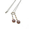 Collier Collier négligé - Collier en or gris et or jaune 18K, diamants et rubis 58 Facettes REF24087-250